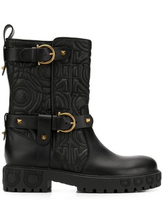 Salvatore Ferragamo сапоги с ремешками с пряжками