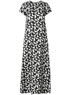 La Doublej длинное платье с принтом птиц