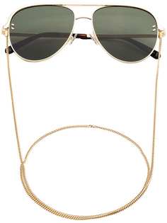 Stella McCartney Eyewear "солнцезащитные очки в золотистой оправе ""авиатор"""