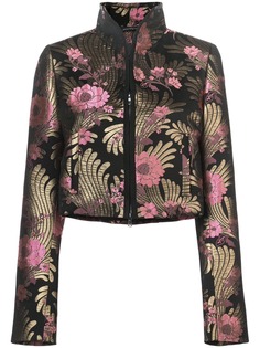 Josie Natori пиджак с жаккардовым цветочным узором