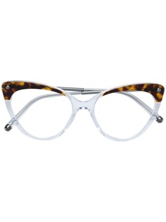 Dolce & Gabbana Eyewear очки в оправе "кошачий глаз" с эффектом черепашьего панциря