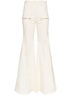 Chloé расклешенные джинсы с молниями Chloe