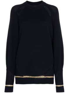 See By Chloé джемпер с полосками с люрексом и эффектом потертости