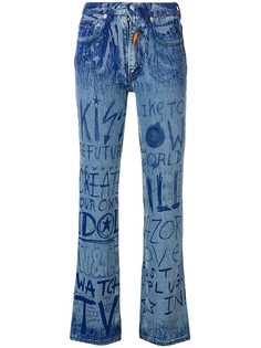 Walter Van Beirendonck Pre-Owned джинсы с надписями ручкой