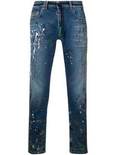 Off-White джинсы с принтом краски