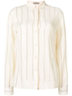 Bottega Veneta рубашка с прозрачными полосками