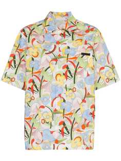 Prada рубашка с короткими рукавами и цветочным принтом