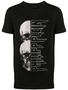 Philipp Plein футболка с принтом черепов и логотипа
