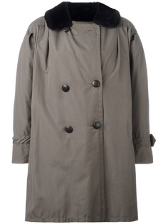 Yves Saint Laurent Pre-Owned бушлат с меховой оторочкой