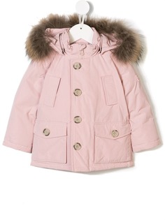 Woolrich Kids пуховик на молнии с капюшоном