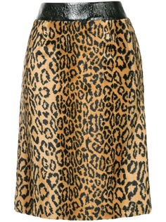 We11done меховая юбка с леопардовым принтом