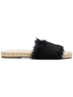 Solange Sandals шлепанцы с мехом кролика