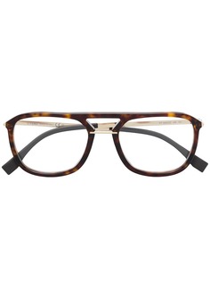 Fendi Eyewear солнцезащитные очки-авиаторы в стиле оверсайз