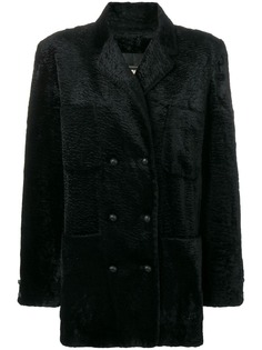Fendi Pre-Owned фактурное пальто