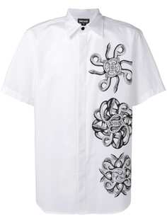 Just Cavalli рубашка с короткими рукавами и змеиным принтом