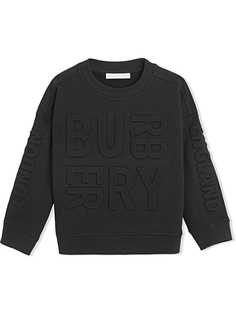 Burberry Kids толстовка с тисненым логотипом