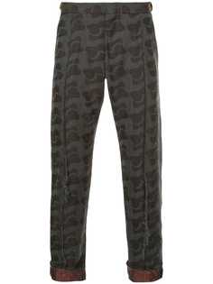 Comme Des Garçons Pre-Owned mixed-print cropped trousers