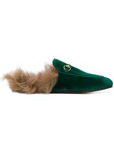 Gucci бархатные мюли Princetown