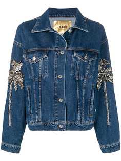 MSGM джинсовая куртка с отделкой кристаллами