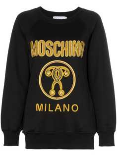 Moschino джемпер с вышивкой логотипа
