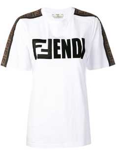 Fendi футболка с заплаткой с логотипом