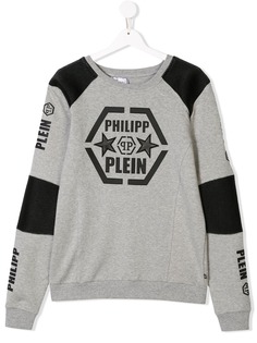 Philipp Plein Junior толстовка с заплатками с логотипом