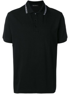 Versace рубашка-поло с логотипами на воротнике