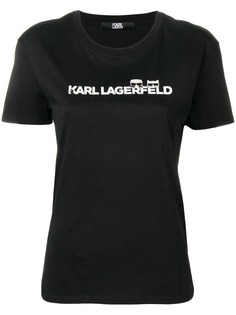 Karl Lagerfeld футболка Ikonik с логотипом