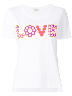 Fendi футболка с принтом Love
