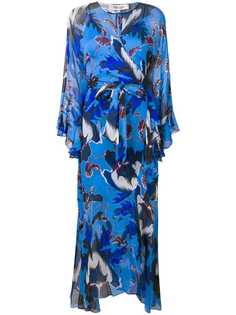 DVF Diane von Furstenberg удлиненное платье с цветочным принтом