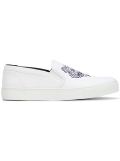 Kenzo слипоны с вышивкой тигра