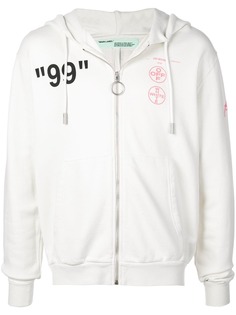 Off-White толстовка с капюшоном и логотипом