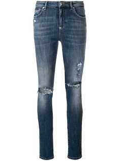 Philipp Plein джинсы скинни с эффектом потертости