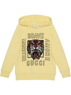 Gucci Kids декорированная толстовка с капюшоном