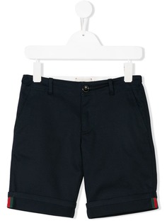 Gucci Kids шорты-чинос с полосками Web