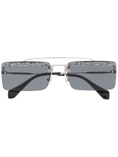 Miu Miu Eyewear солнцезащитные очки в квадратной оправе
