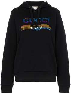 Gucci худи с логотипом из пайеток