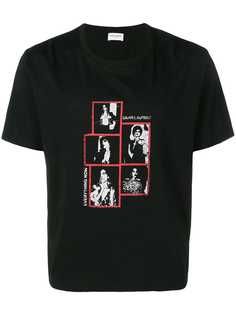 Saint Laurent футболка с графическим принтом