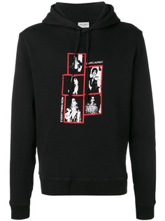 Saint Laurent толстовка с принтом и капюшоном
