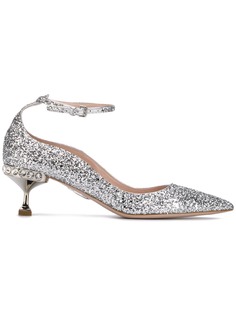 Miu Miu туфли-лодочки с заостренным носком и блестками