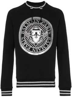 Balmain джемпер с принтом монеты и логотипа