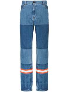 Calvin Klein 205W39nyc джинсы в стилистике пэчворк и с контрастными полосками