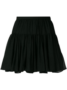 Saint Laurent ярусная юбка мини
