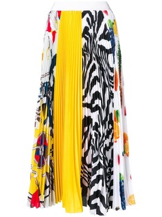 MSGM плиссированная юбка с принтом