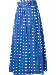 Vivetta юбка с принтом губ и облаков