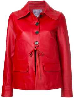 Alexa Chung buttoned leather jacket