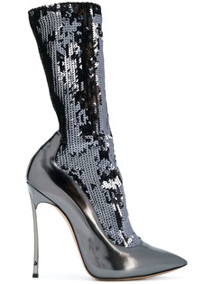 Casadei ботильоны Blade с отделкой пайетками