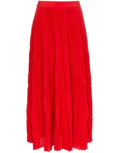 Givenchy юбка с геометрической плиссировкой