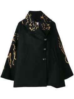 Romeo Gigli X Eggs embroidered cape
