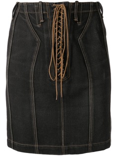 Alaïa Pre-Owned джинсовая юбка с завышенной талией